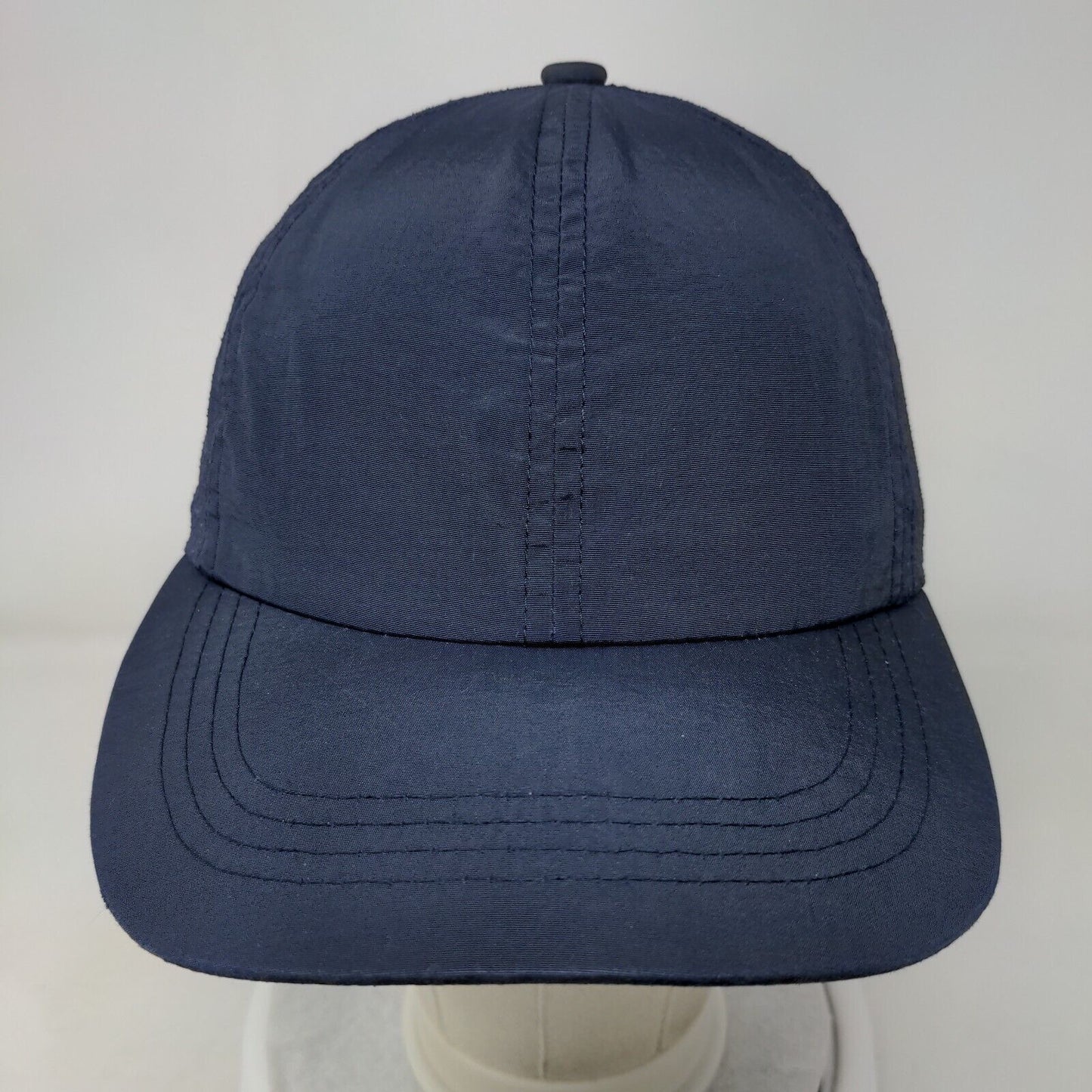 Unbranded Strapback Hat Ponytail Blue 58cm Adjustable Solid Blank