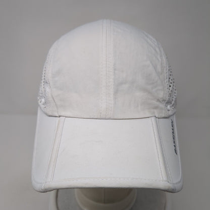 Bassdash Strapback Hat White One Size Adjustable Laser Cut Perforated