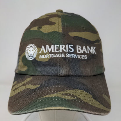 Ameris Bank Mortgage Services Strapback Hat Camouflage OSFA Embroidered