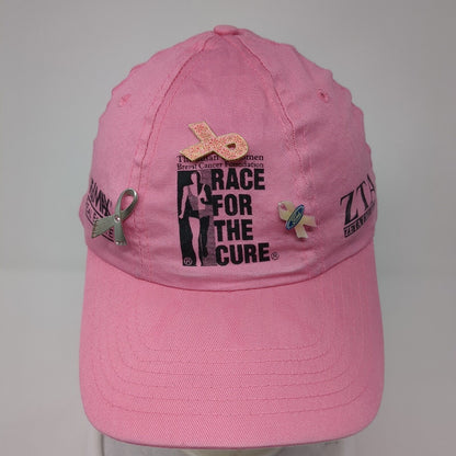 Race For The Cure Pink Bow Pins Slideback Hat Pink One Size Adjustable