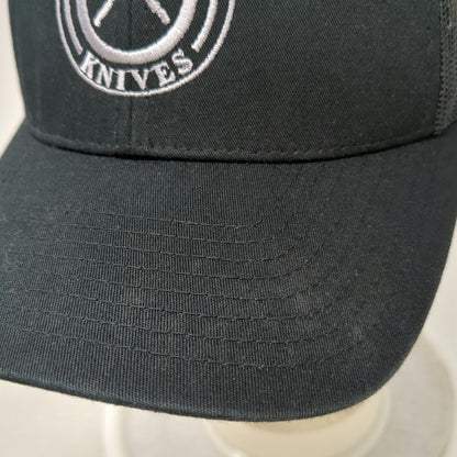Yupoong Trucker Hat Black One Size Northwest Knives Mesh Snapback Logo Work Cap