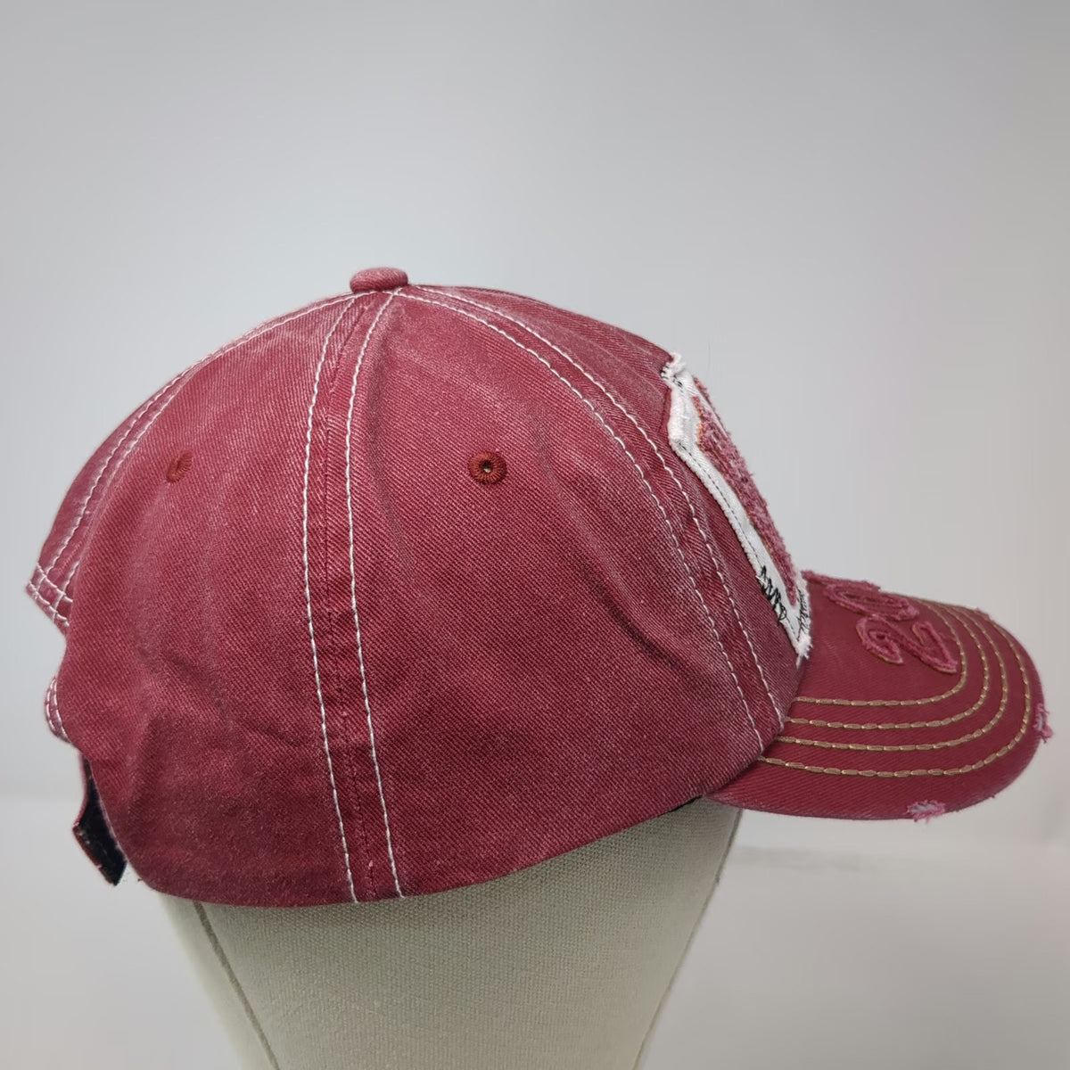 Jumi 5 Panel Red One Size Valencia 2002 Embroidered Cotton Patch Strapback Hat