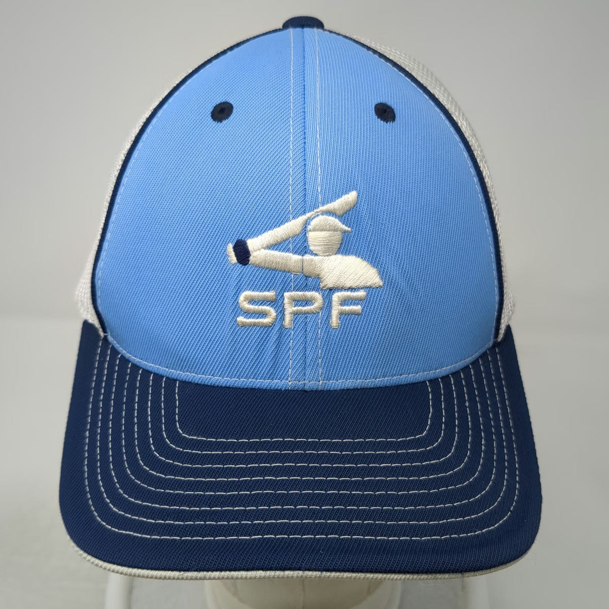 Pacific Headwear Baseball Cap Blue 7 3/8 SPF Baseball Mesh Back Flexfit Hat