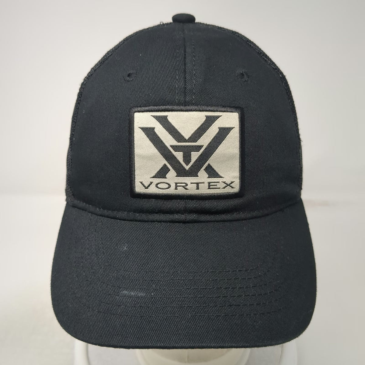 Vortex Trucker Hat Black One Size Mesh Back Snapback Logo Patch Optics Shooting