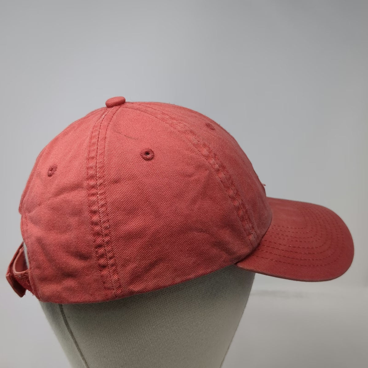 Perrin Mystic Seaport Anchor Baseball Cap Red One Size Strapback Cotton Hat