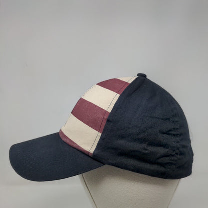 American Flag Strapback Hat Multicolor One Size Adjustable Embroidered