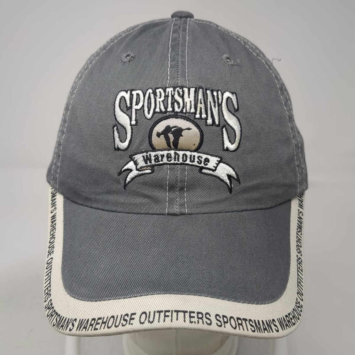 H3 Sportgear Sportsman's Warehouse Gray One Size Baseball Cap Strapback Hat Fish