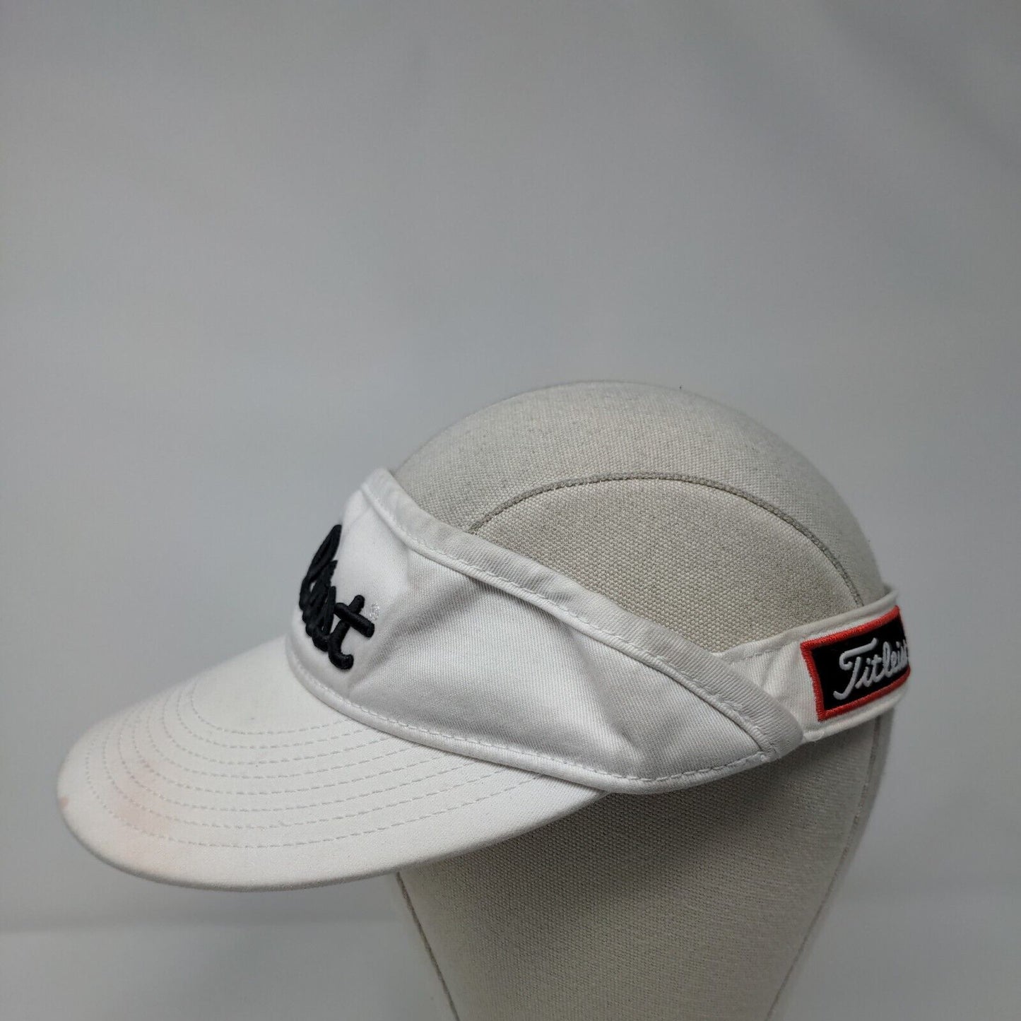 Titleist Slideback Sun Visor Hat White OSFA Adjustable Embroidered