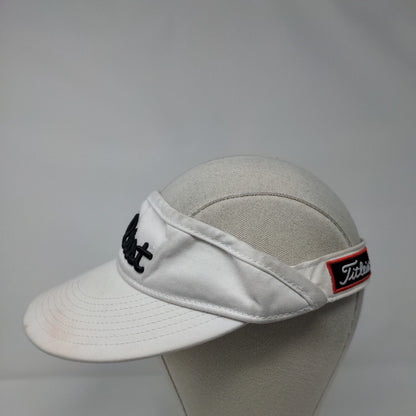 Titleist Slideback Sun Visor Hat White OSFA Adjustable Embroidered