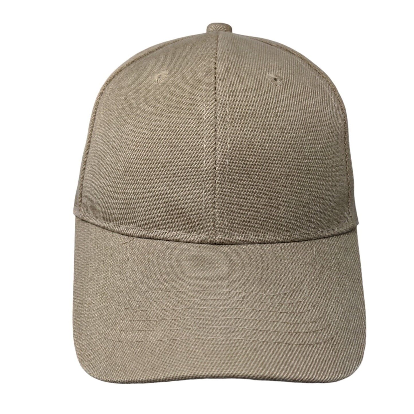 Unbranded Strapback Hat Solid Tan One Size Blank Adjustable 6 Panel