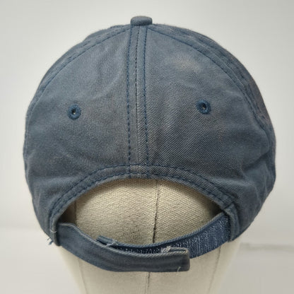 Caterpillar Baseball Cap Blue One Size Script Logo Side Hit Cotton Strapback hat