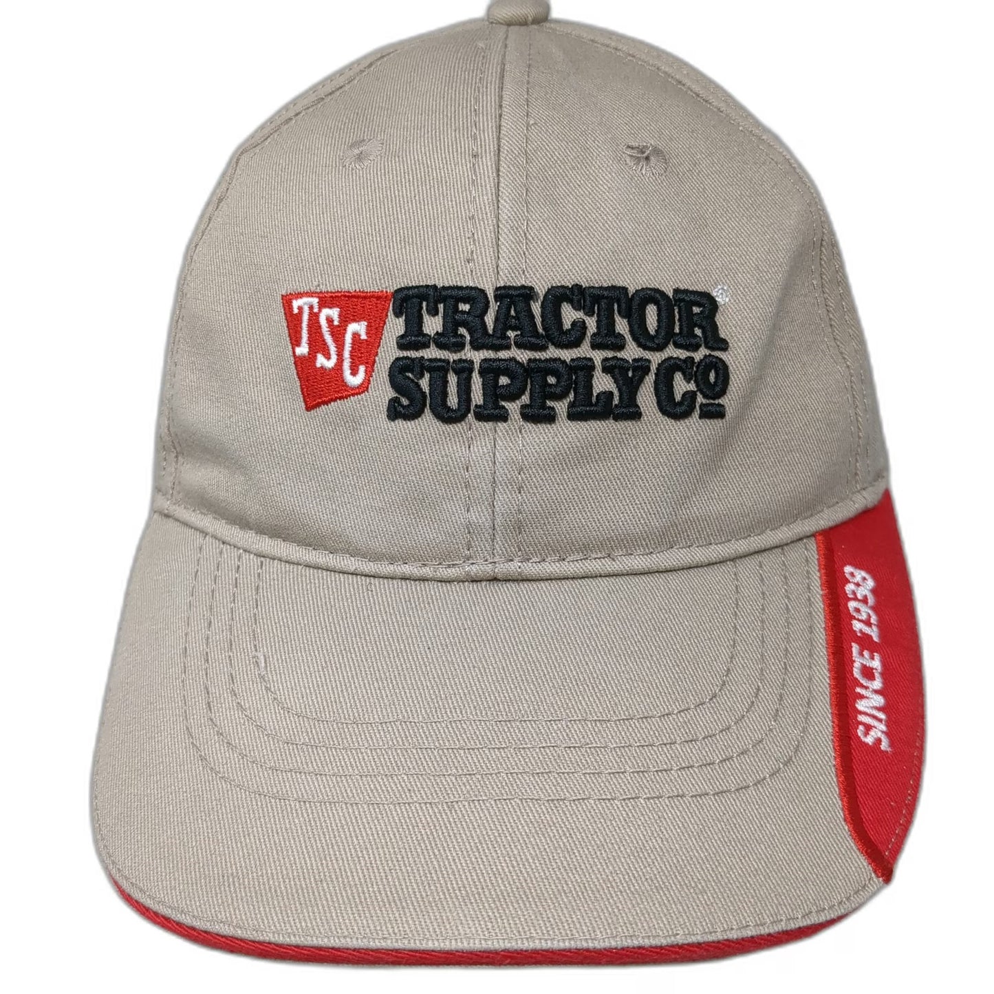 Tractor Supply Co Hat Baseball Cap Beige One Size Slideback Since 1938 Logo