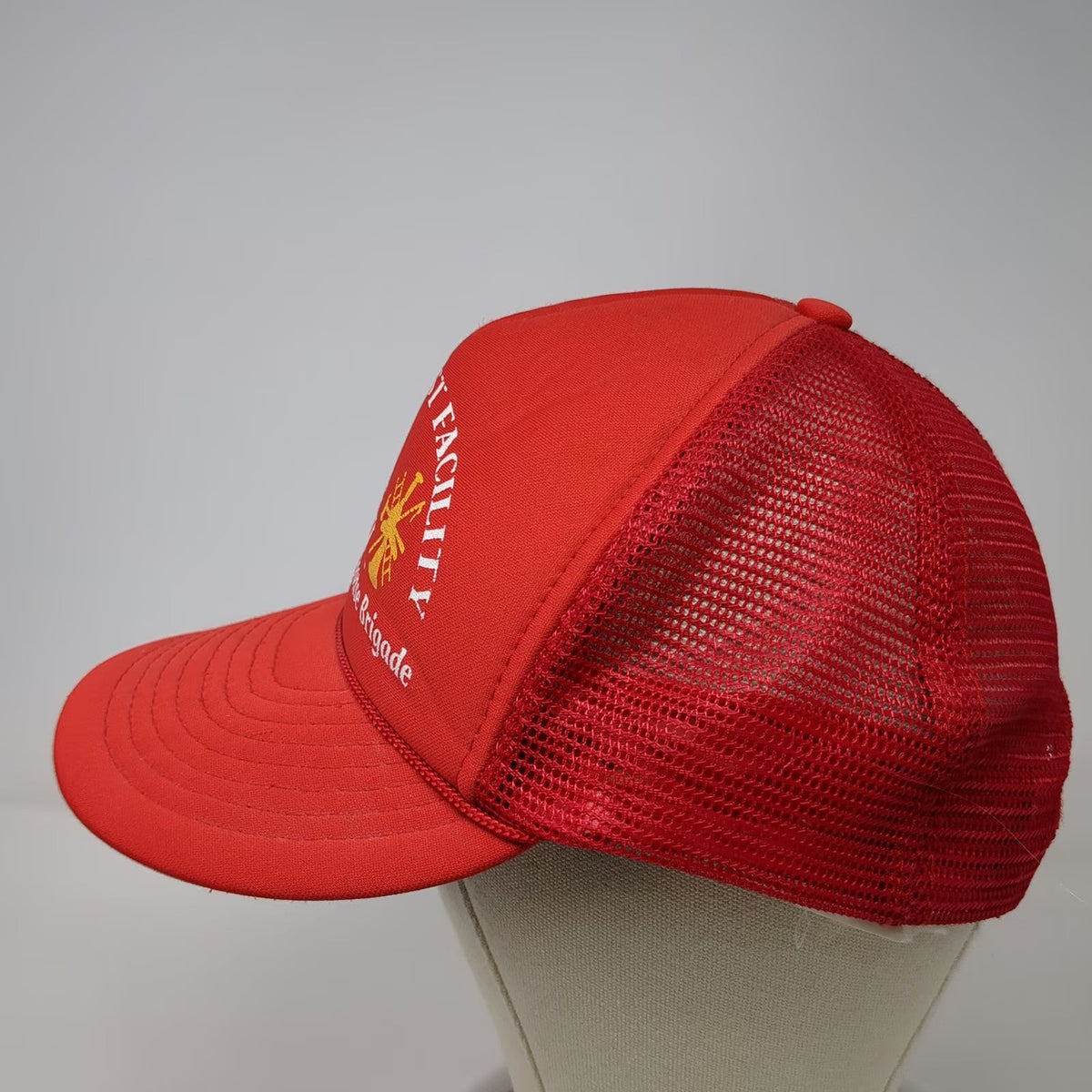 Trucker Hat Red One Size Power Burst Facility INEL Emergency Response Brigade