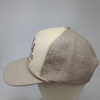 Sportcap AAA Drilling Elko Nevada Trucker Hat Beige OS Vintage Snapback Rope