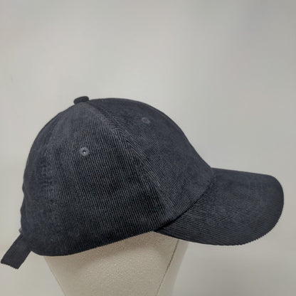 Just Do You Slideback Hat Black One Size Adjustable Corduroy 6 Panel Blank