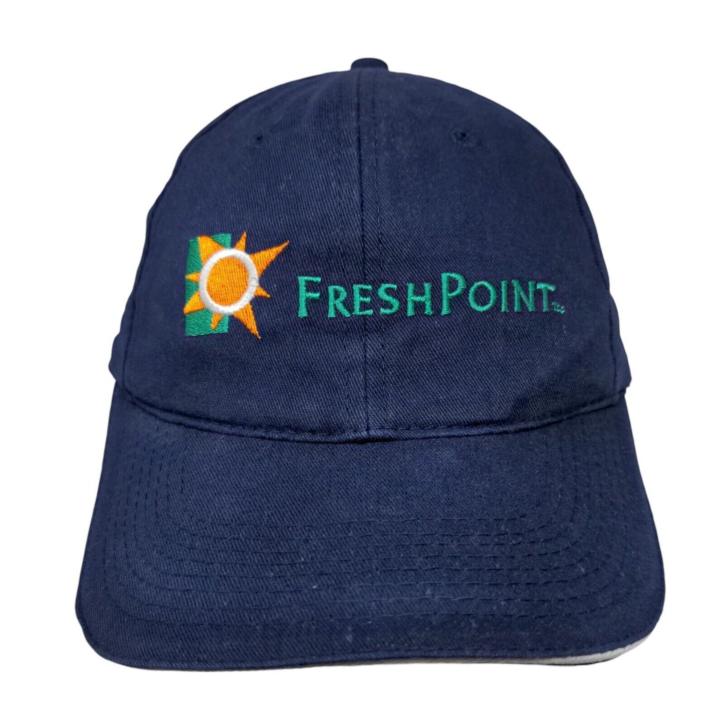 Fresh Point Strapback Hat Blue One Size Embroidered Adjustable 6 Panel