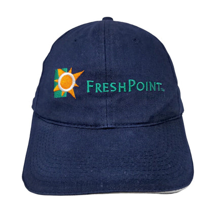 Fresh Point Strapback Hat Blue One Size Embroidered Adjustable 6 Panel