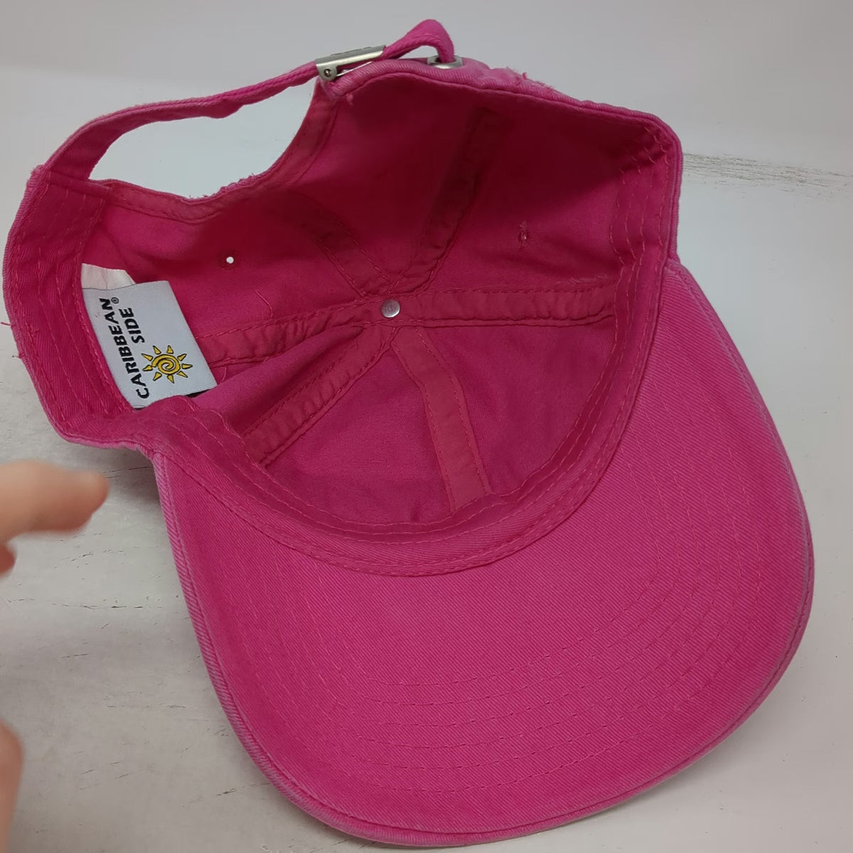 Caribbean Side Cabo San Lucas Mexico Pink Baseball Cap One Size Slideback Hat