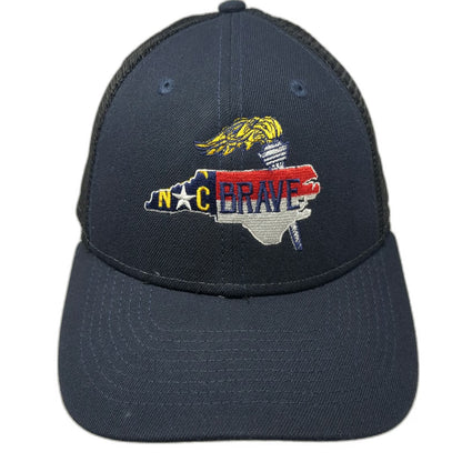 New Era Trucker Hat Blue One Size NC Brave Special Olympics Torch Run Mesh Cap