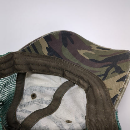 Bass Pros Shops Slideback Trucker Hat Camo OS Adjustable Distressed Mesh Back