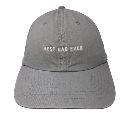 Best Dad Ever Slideback Hat Gray One Size Adjustable Embroidered Wembley Cotton