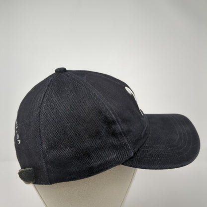 H Mission Valley Slideback Hat Black One Size Adjustable Leather Strap