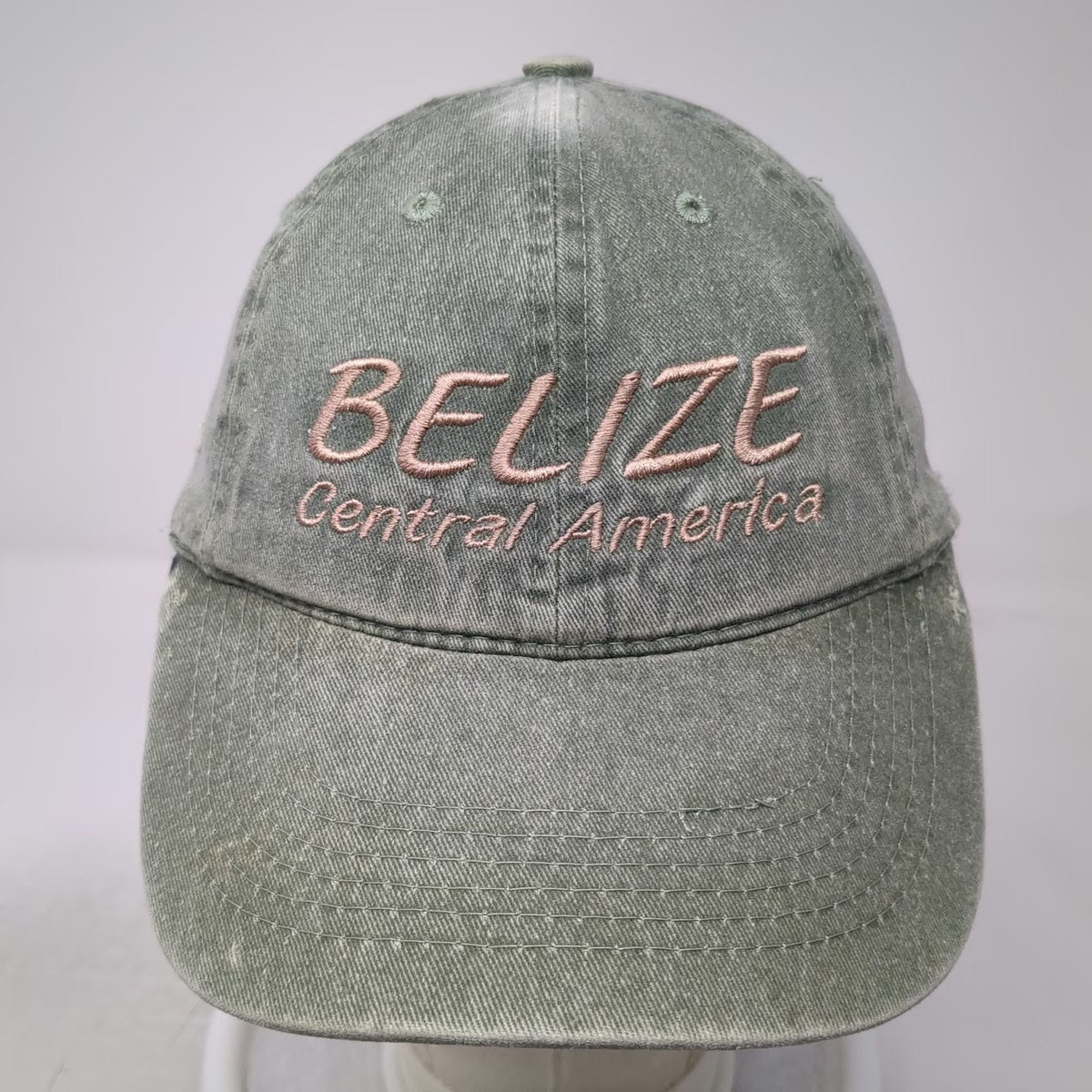 Belize Central America Hat Green Baseball Cap One Size Slideback Adjustable
