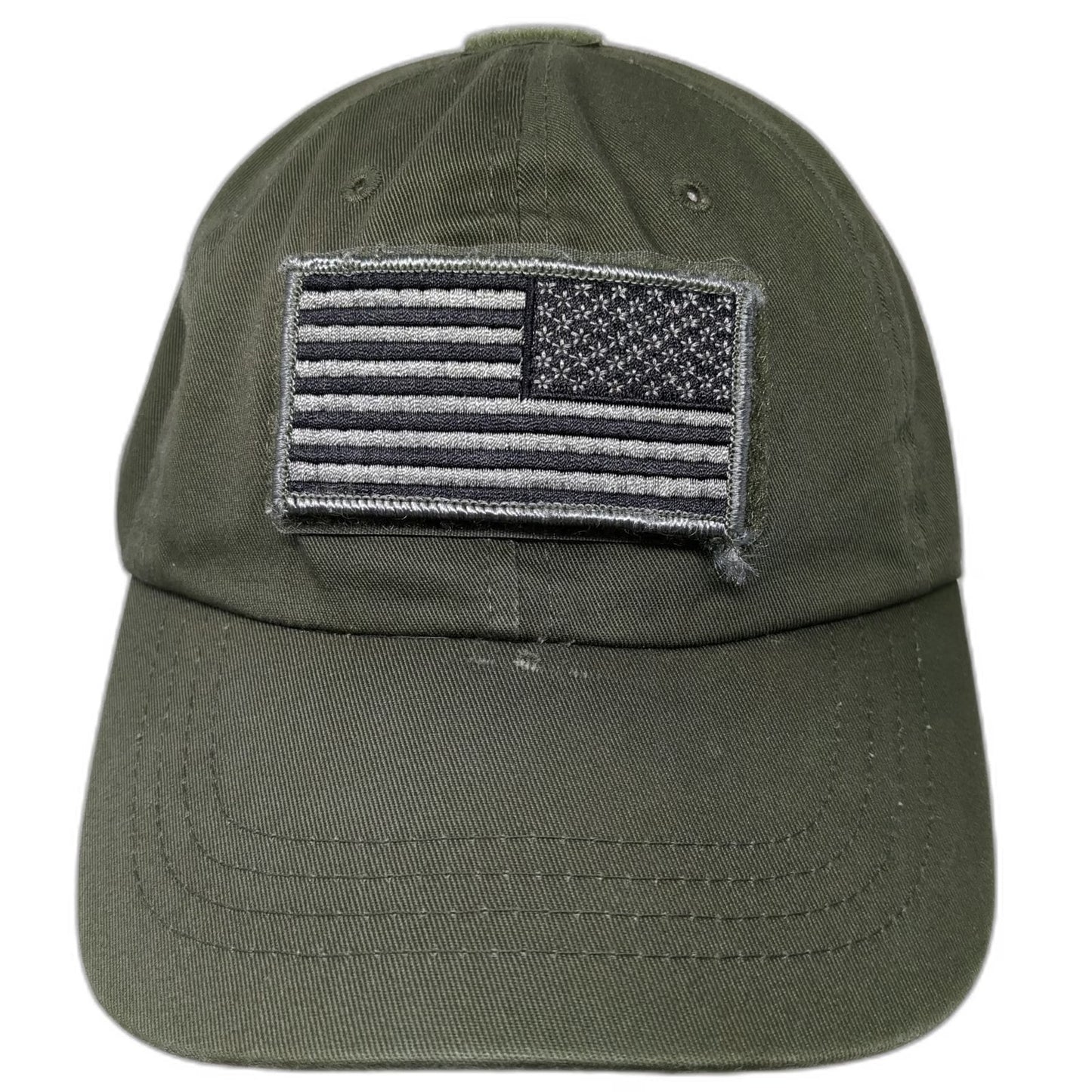 Rothco Tactical Baseball Cap Green One Size US American Flag Patch Slideback Hat