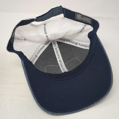 Outdoor Cap Platinum Series Baseball Cap Blue One Size Leather Flower Mesh Hat