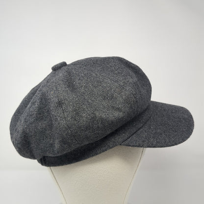 Unbranded Fitted Stretch Newsboy Cap Gray One Size Wool Blend Blank