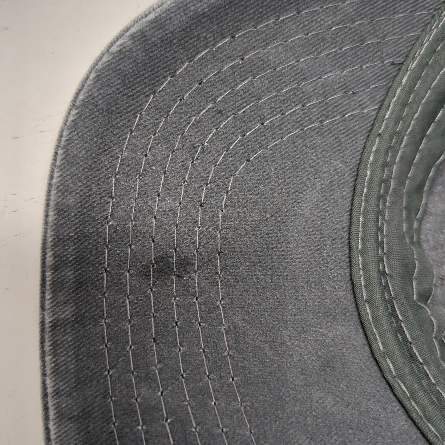 Unbranded Slideback Hat Gray One Size Adjustable Vented Holes 6 Panel Blank