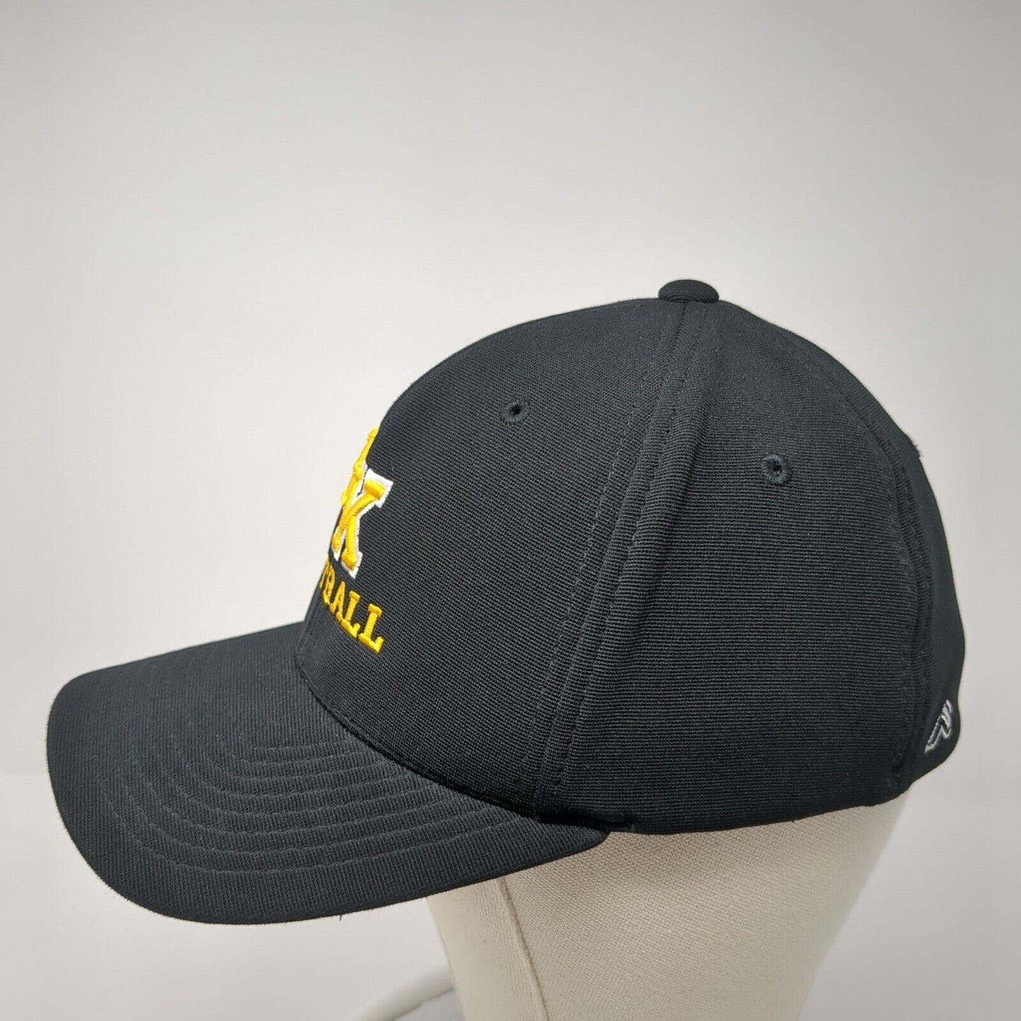 BK Football Fitted Hat Black 6 7/8-7 3/8 M2 Tech Performance Pacific Headwear