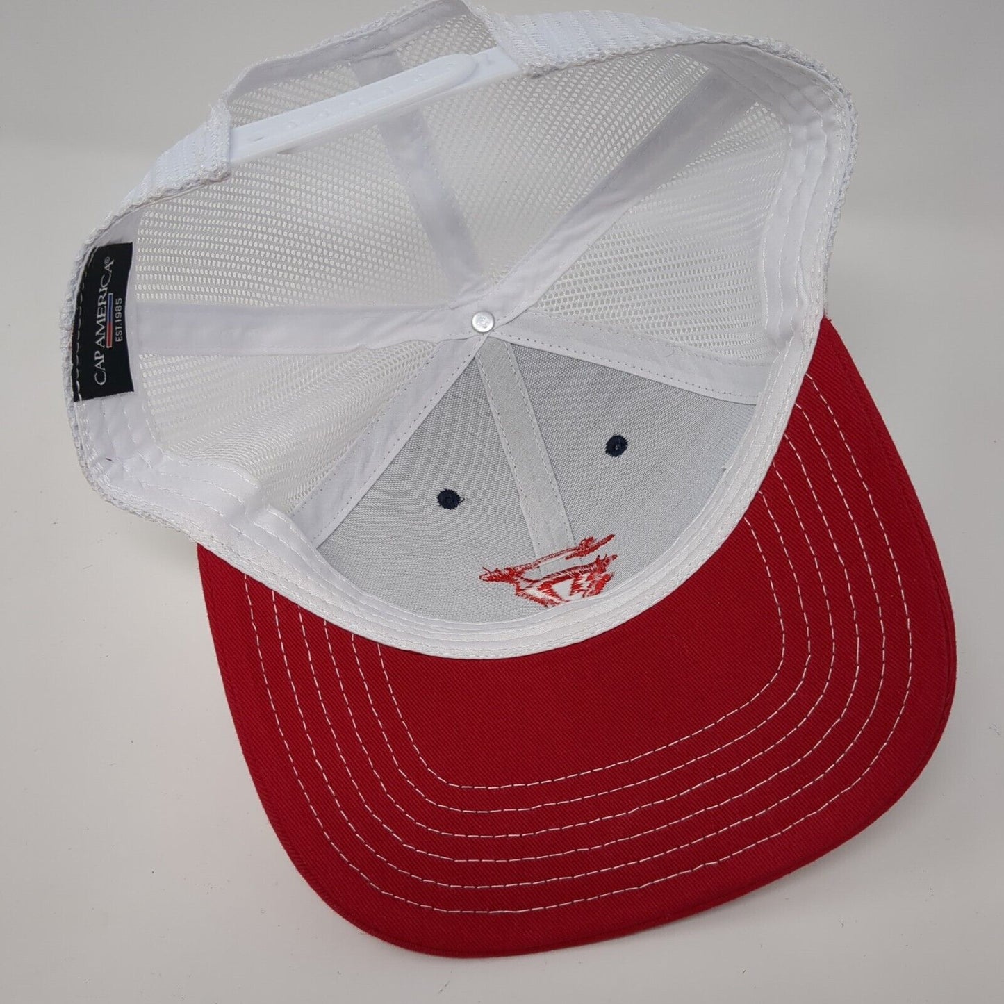 Cap America Snapback Trucker Hat Multi OSFA Embroidered Logo Mesh Back