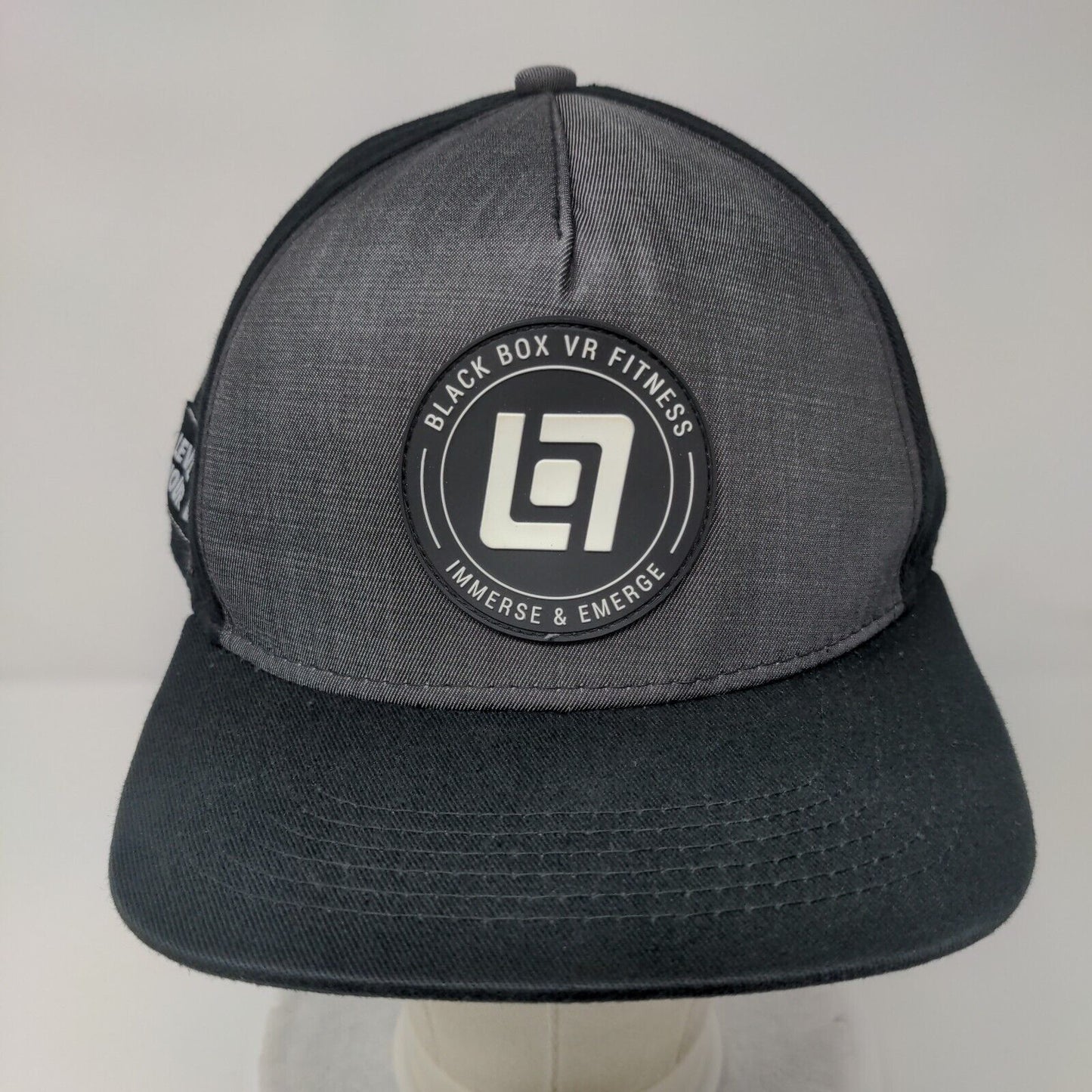 Black Box VR Fitness Immerse & Emerge Snapback Hat Black OS Level Up Your Life