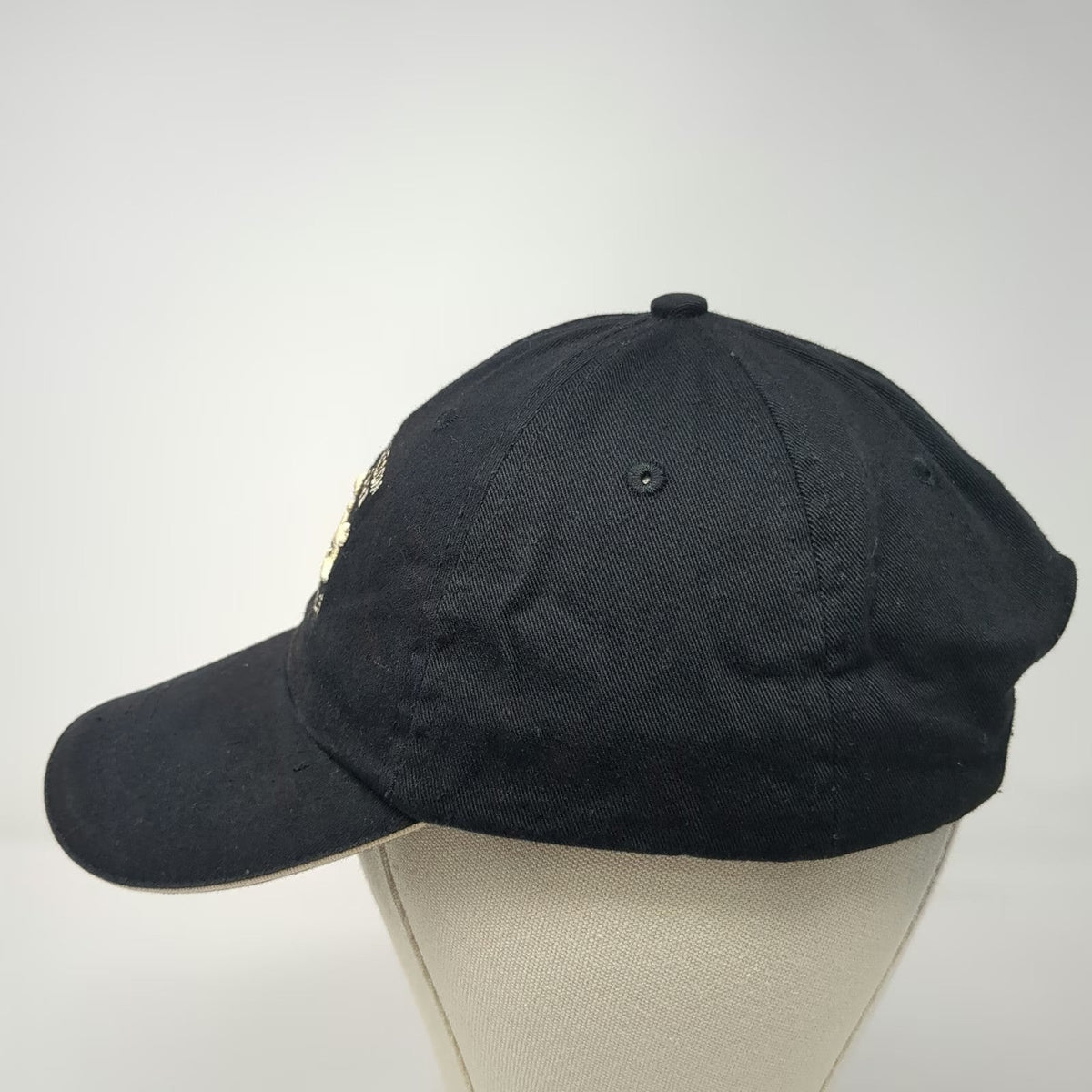 Hit Wear Baseball Cap Black One Size Skeleton Baffles Railroad Slideback Hat