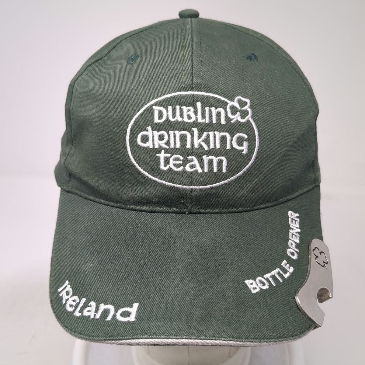 Carrolls Baseball Cap Green One Size Dublin Drinking Team Hat Bottle Opener