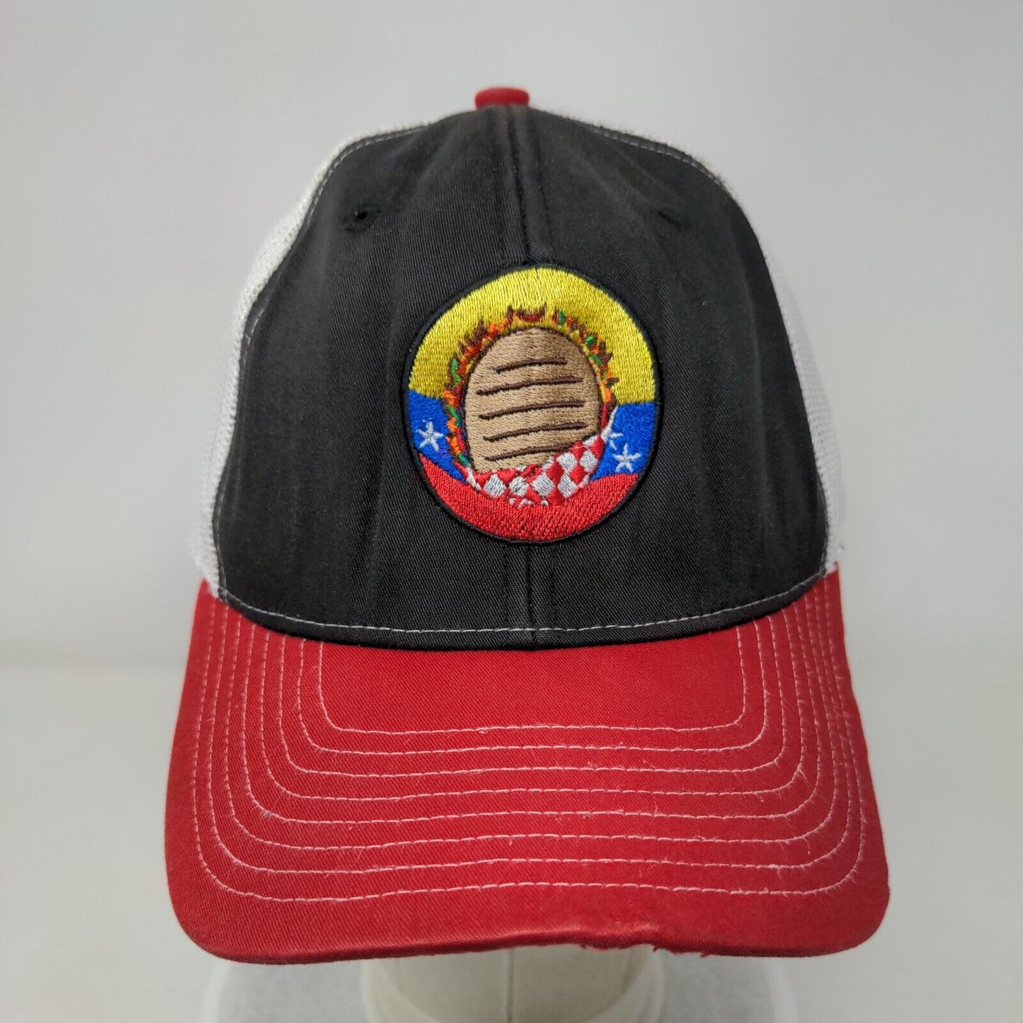 Richardson Snapback Mesh Back Trucker Hat Multicolor One Size Embroidered