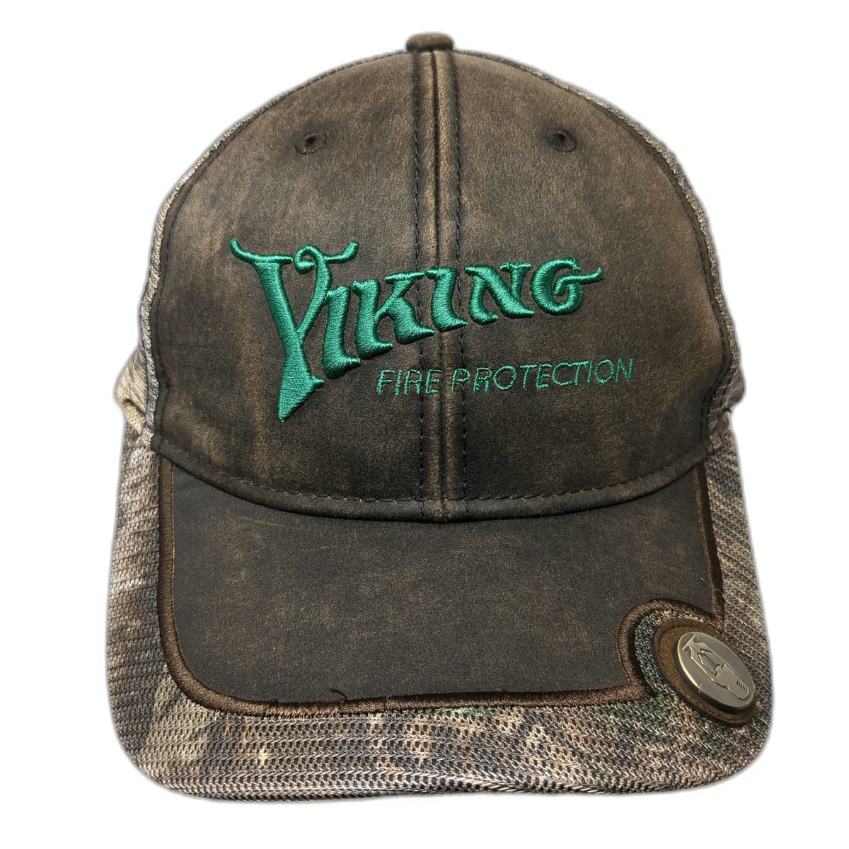Viking Baseball Cap Brown One Size Mesh Camo Fire Protection American Flag hat