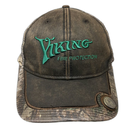 Viking Baseball Cap Brown One Size Mesh Camo Fire Protection American Flag hat
