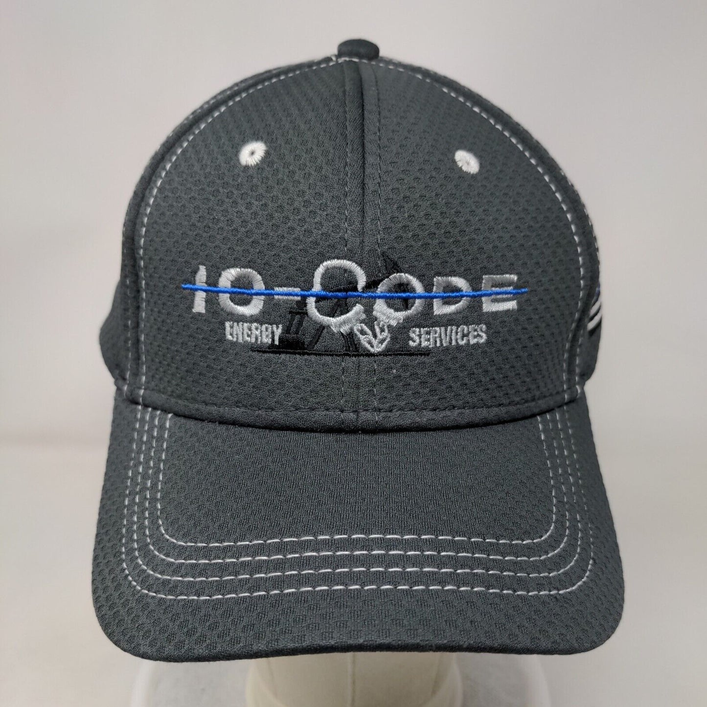 10-Code Energy Services Strapback Golf Hat Gray One Size Cap America