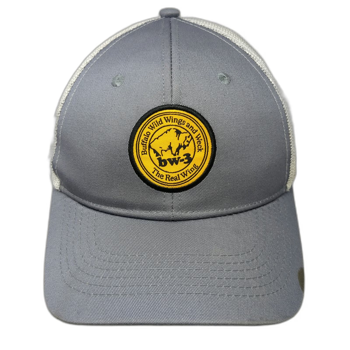 The Icebox Trucker Hat Gray White One Size Buffalo Wild Wings Weck bw-3 Patch