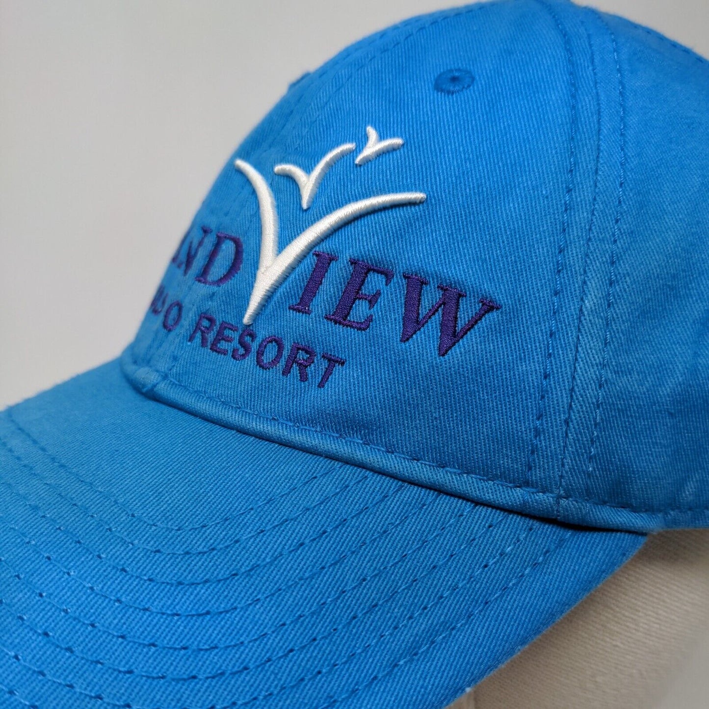 Island View Casino Resort Strapback Hat Blue OS Adjustable Embroidered Dome Hats