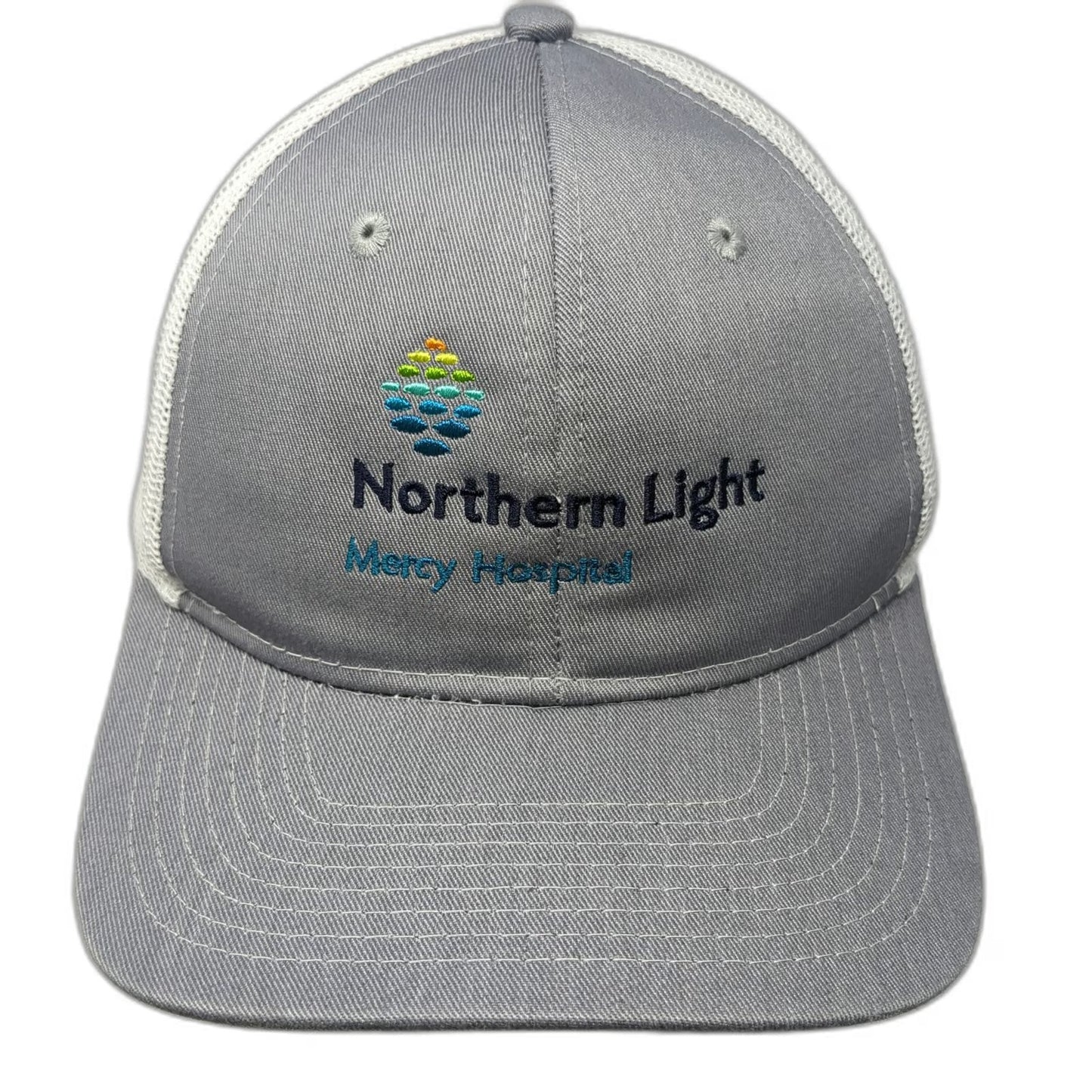 Port Authority Trucker Hat Gray One Size Mesh Snapback Mercy Hospital Logo Hat