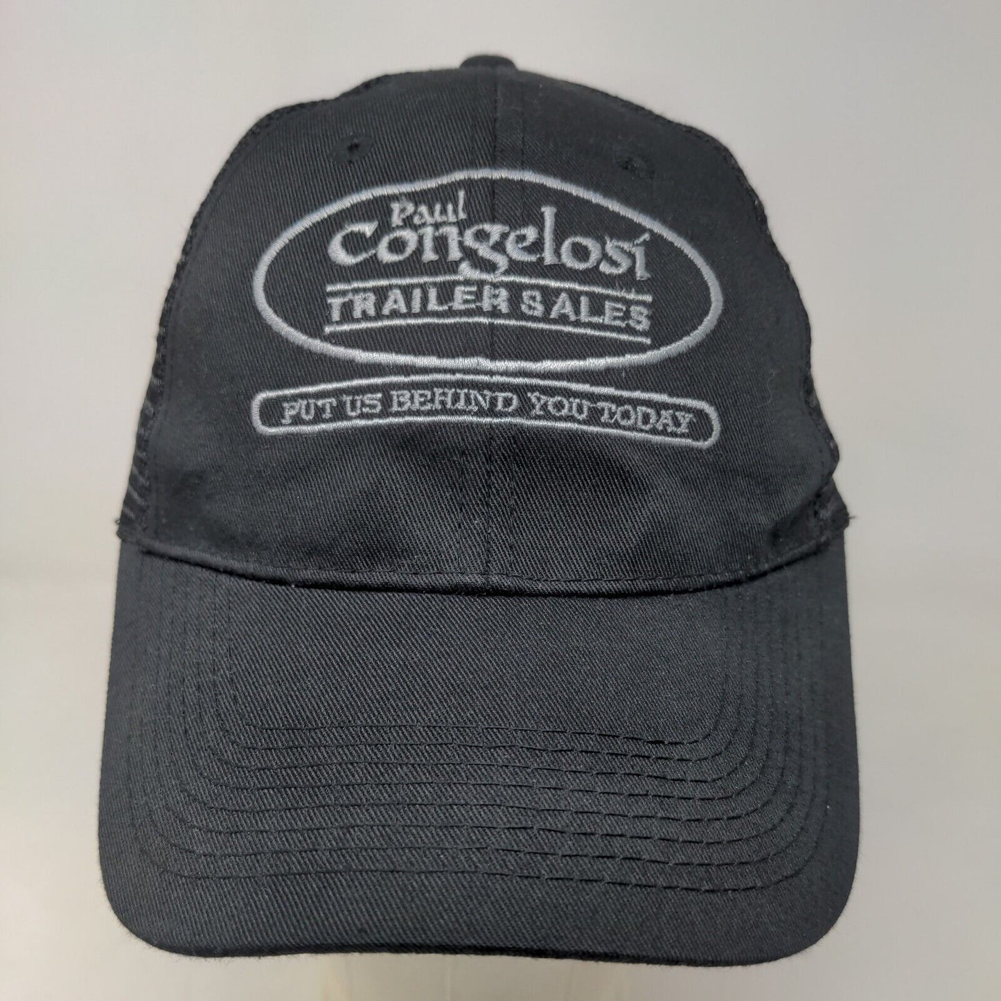 Otto Men's Snapback Mesh Back Hat Black OSFM Embroidered Paul Congelosi Trailers