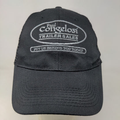 Otto Men's Snapback Mesh Back Hat Black OSFM Embroidered Paul Congelosi Trailers