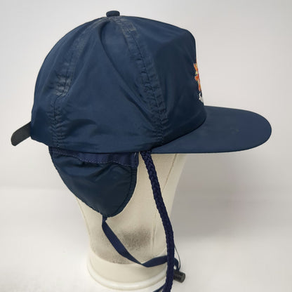 Imperial Headwear Baseball Cap Blue One Size Ear Flaps Sun Valley Chin Strap Hat