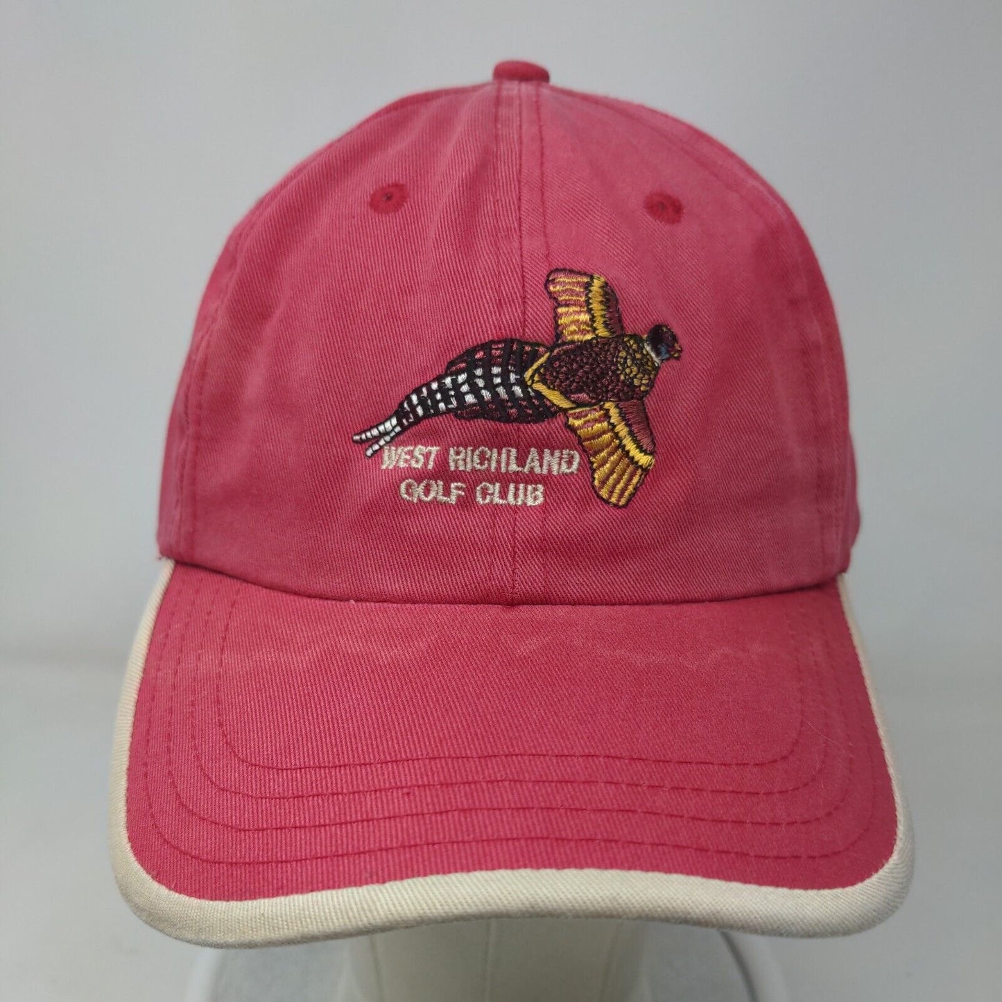 West Richland Golf Club Slideback Hat Red One Size Embroidered Cali Fame