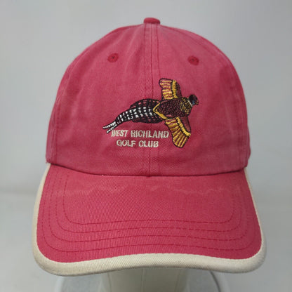 West Richland Golf Club Slideback Hat Red One Size Embroidered Cali Fame