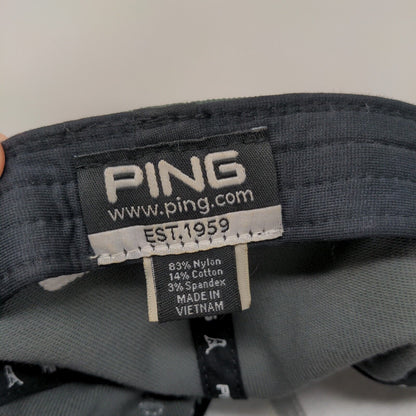 PING Fitted Hat Gray L-XL Embroidered Sensorcool Vented Holes 5 Panel