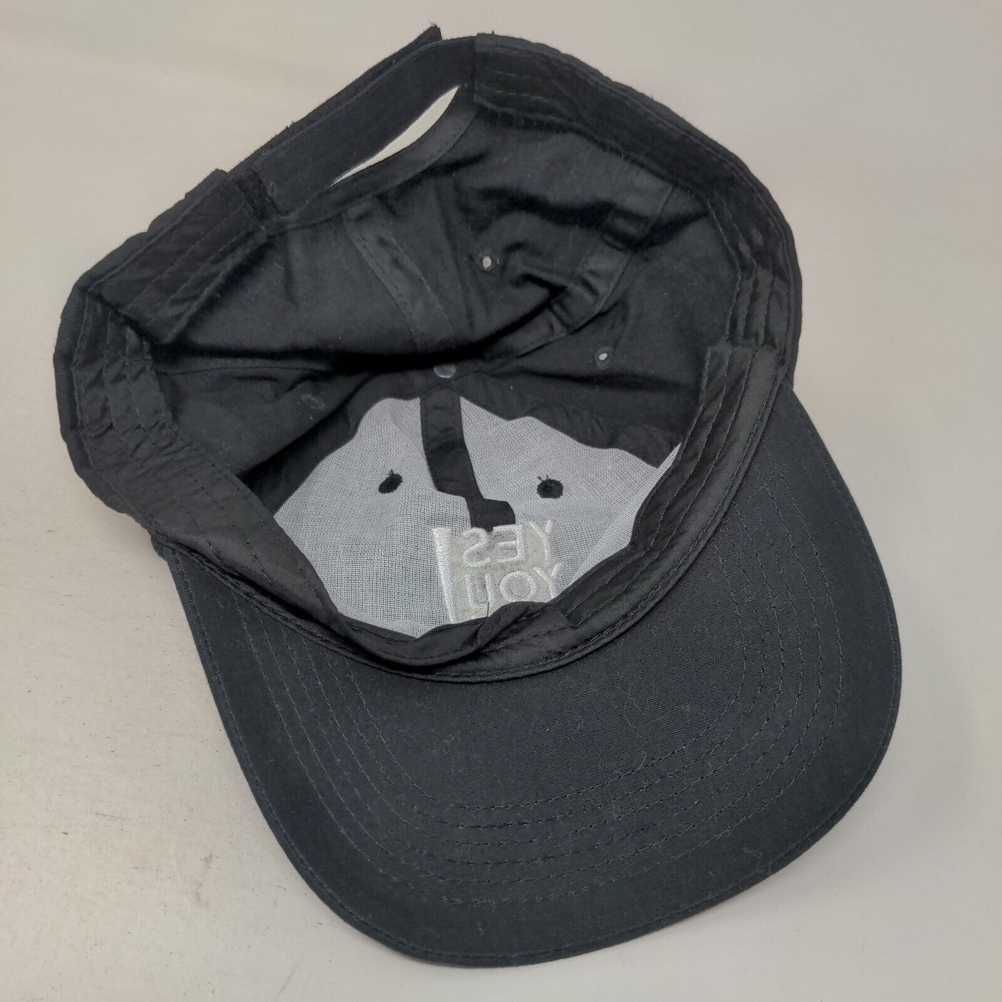 Yes You Can Strapback Hat Black One Size Adjustable Embroidered 6 Panel